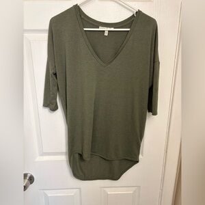 Express (one eleven) Olive Green V-Neck Tunic